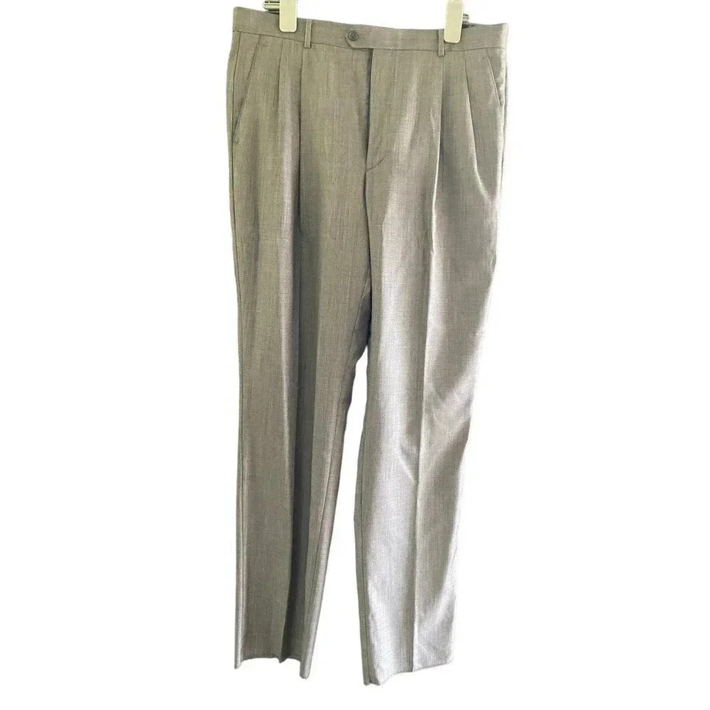 Giorgio By Giorgio Cosani Men's Gray 100% wool Pant Waist 34